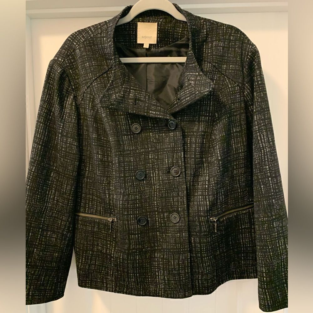 Sejour Double Breasted Ladies Jacket Size 18W Lined